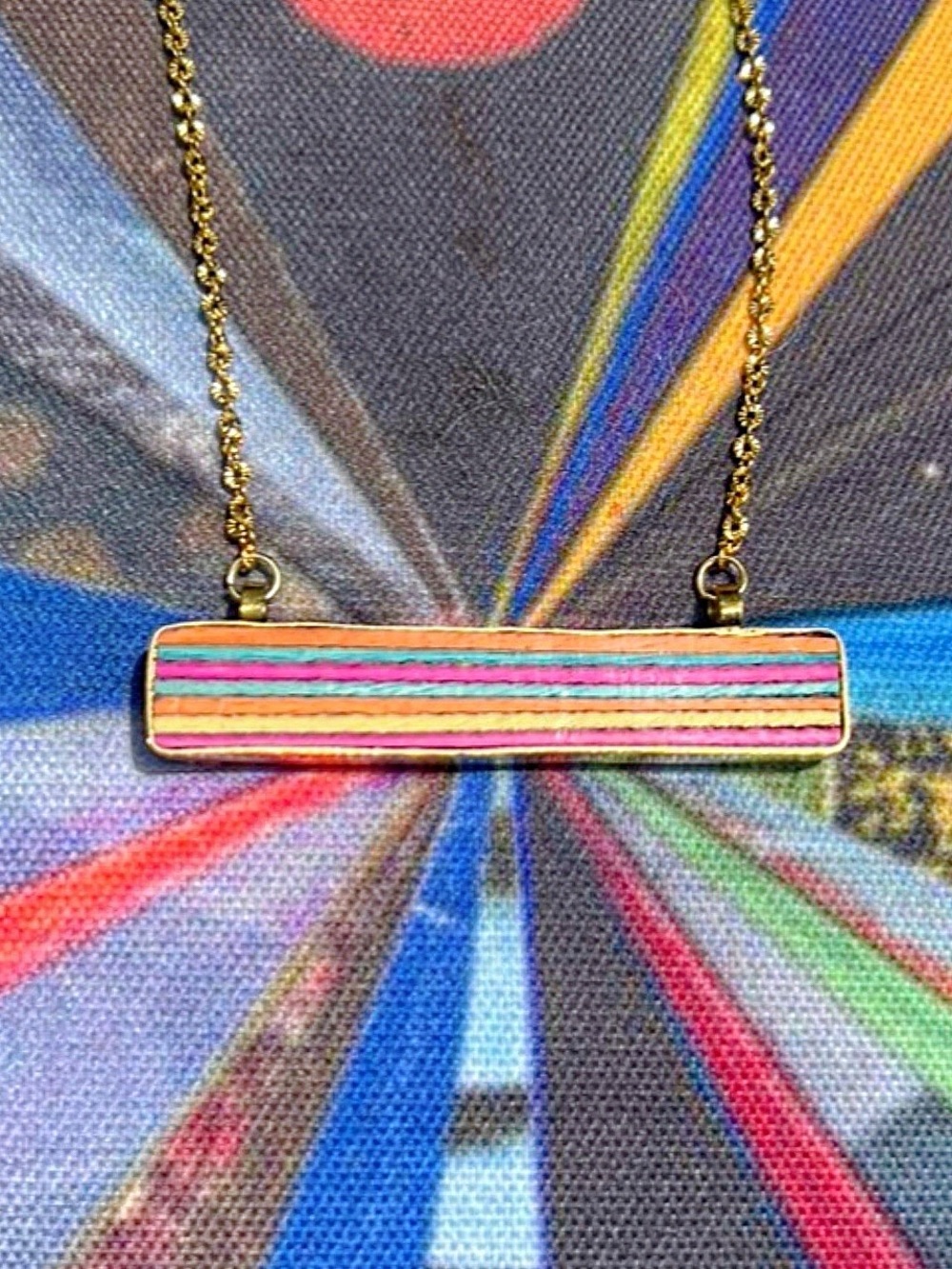 Rainbow Bar Necklace